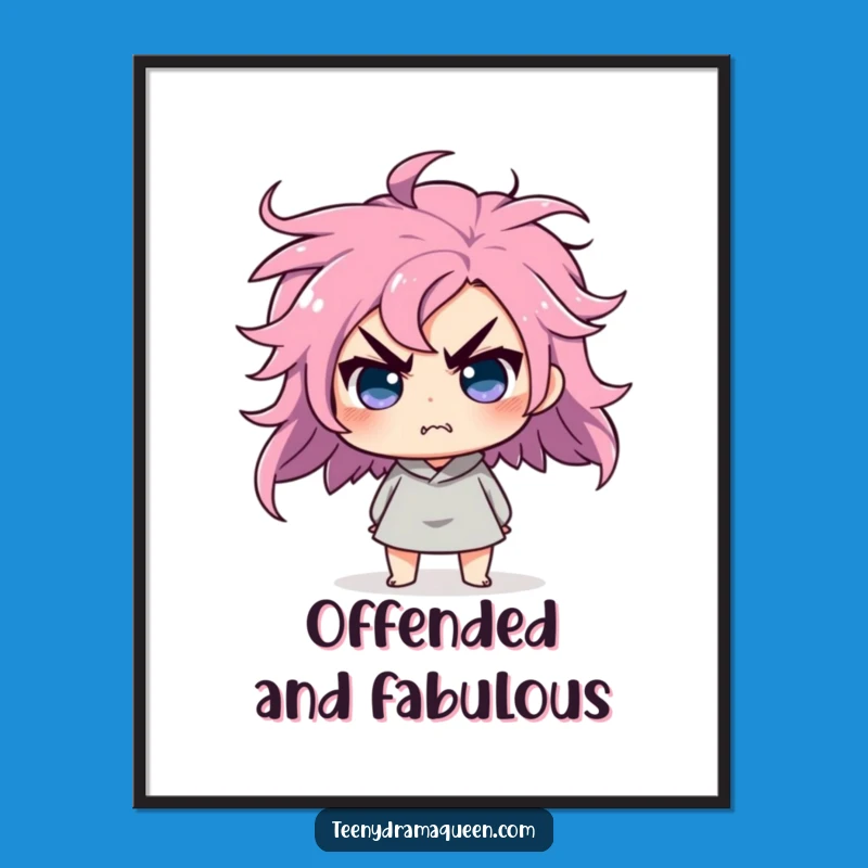 Funny Hair Flip Digital Art Print - Instant Dramatic Decor, Perfect Funny Gift