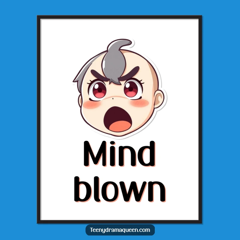 Funny Surprise Digital Art: Dramatic Gasp - Instant Funny Gift for Walls