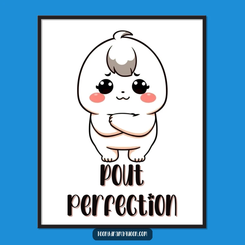 Funny Pouty Kawaii Digital Art: Inject Humor into Your Space