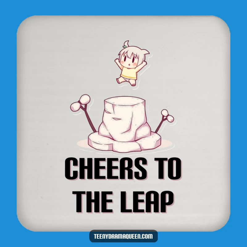 Funny Leaping Character Drink Coaster, Protect Surfaces with Dramatic Flair