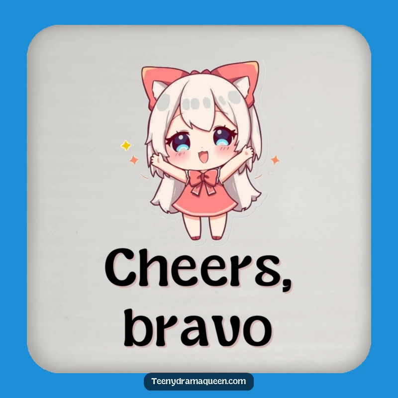 Funny Cheery Coasters: Protect Tables With Dramatic Bow Humor