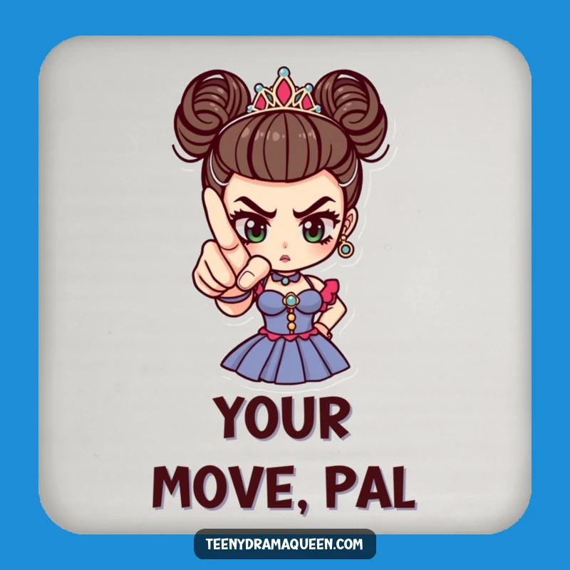 Funny Drama Queen Finger Drink Coaster, Protect Surfaces with Sassy Flair