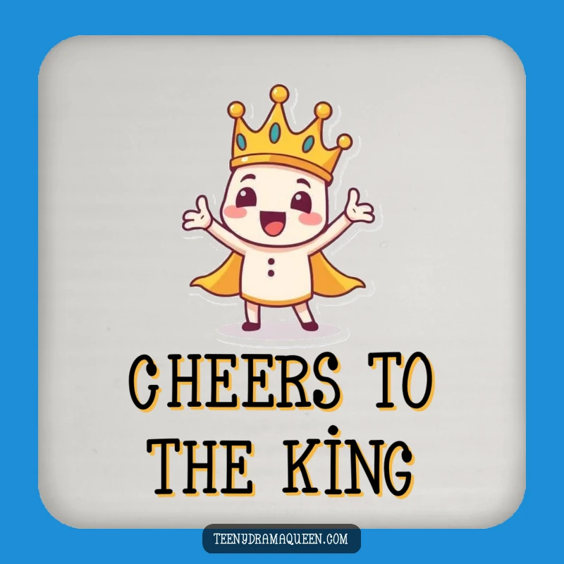 Funny Dramatic Crown Coaster: Protect Surfaces with Theatrical Flair