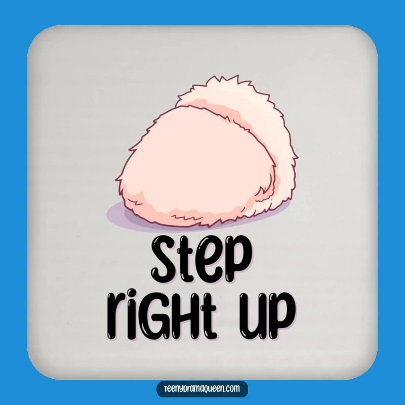 Funny Dramatic Slipper Coaster - Protect Surfaces, Exaggerated Shadow, Fluffy Design