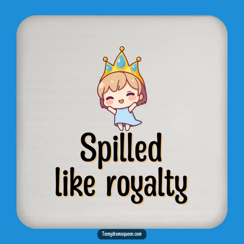 Funny Falling Tiara Coaster - Protect Surfaces with Flair