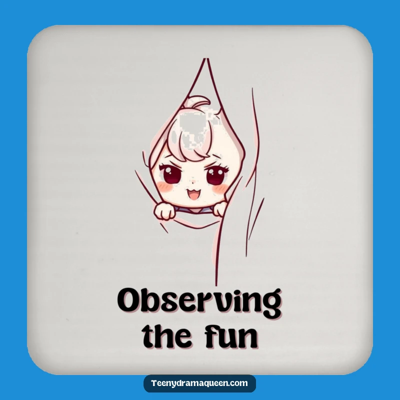 Funny Peeking Character Coasters - Protect Surfaces with Playful Mystery, Funny Gift