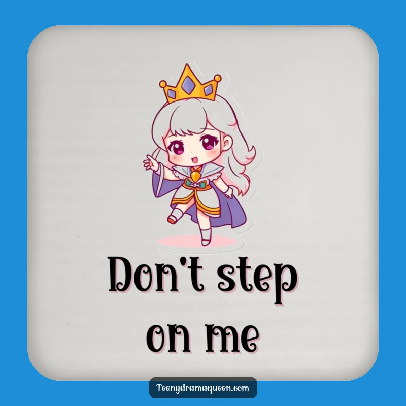 Funny Queen Stomping Foot Coaster - Hilarious Royal Protection for Surfaces!