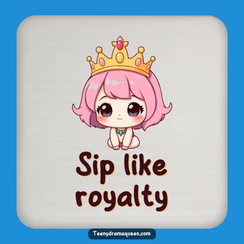 Funny Tiara Coaster: Protect Surfaces with Royal Flair