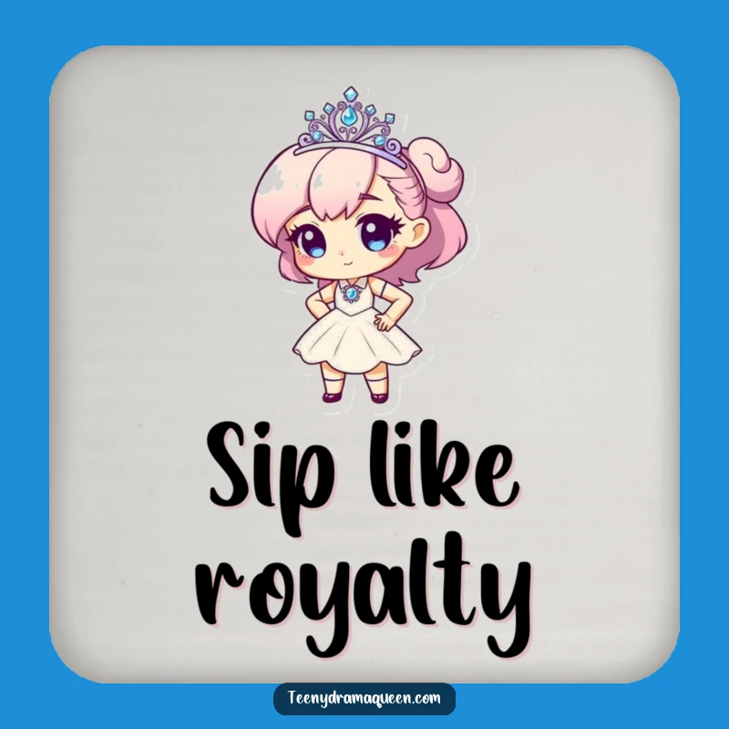 Funny Tiny Diva Tiara Coasters - Protect Surfaces with Glamorous Flair