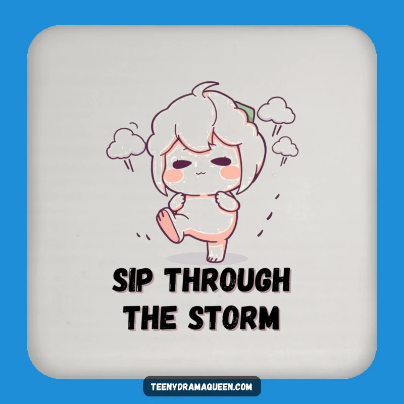 Funny Stomping Character Coaster: Protect Surfaces From Pouty Storms, Perfect Funny Gift