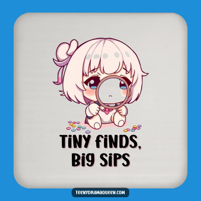 Funny Sequin Investigator Coaster: Protect Surfaces with Humor, Perfect Funny Gift