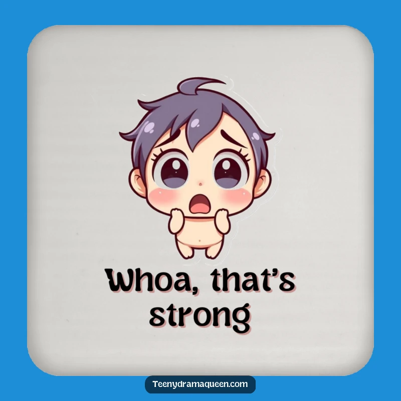 Funny Shocked Coaster Set: Wide-Eyed Protection, Humorous Table Gift