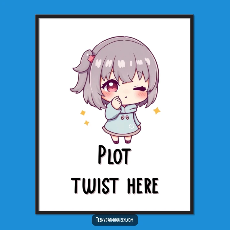 Funny Secret Wink Poster: Quirky Art for Your Wall, Great Gift