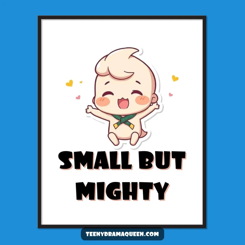 Funny Tiny Hissy Fit Poster - Expressive Character Art, Perfect Gift!