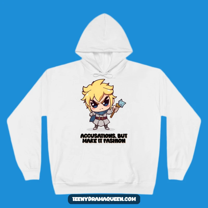 Funny Scepter Pointing Hoodie - Cozy Hilarious Accusatory Comfort!