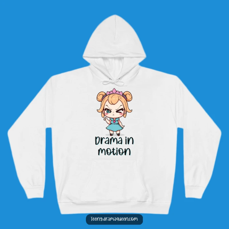 Cozy Funny Drama Queen Hoodie: Sassy Eye Roll Character for Ultimate Comfort and Laughs