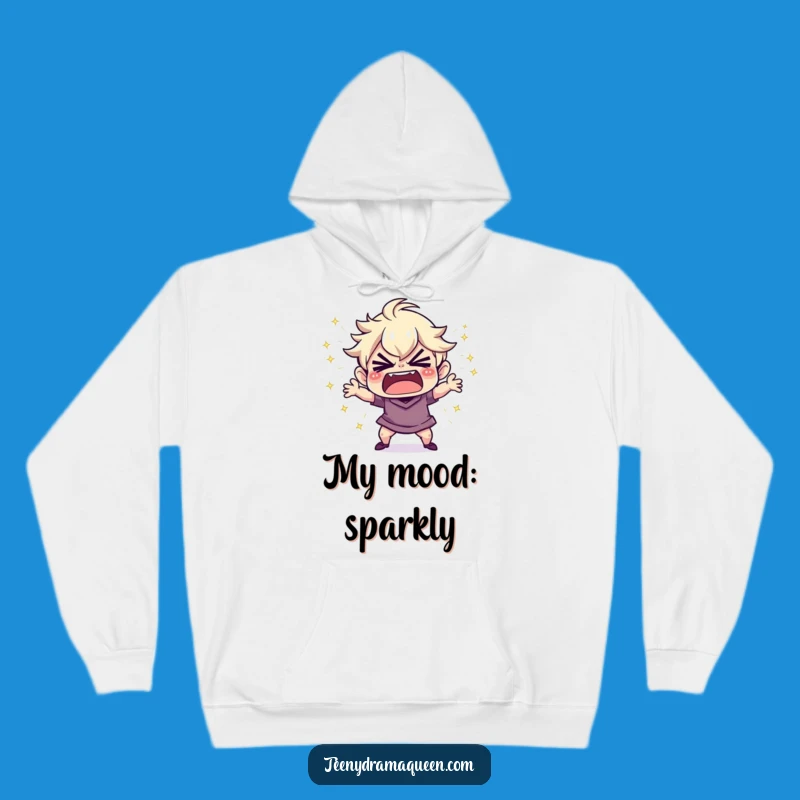 Cozy Funny Tantrum Hoodie: Sparkly Meltdown Character for Warmth and Wit