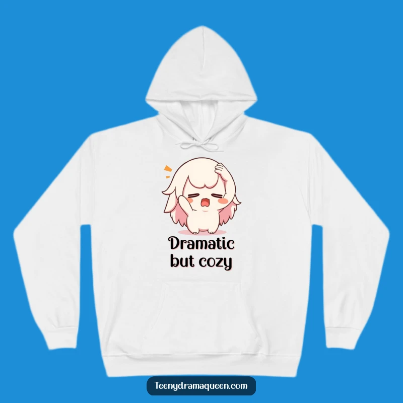 Cozy Funny Swooning Kawaii Hoodie: Dramatic Comfort with Humorous Flair