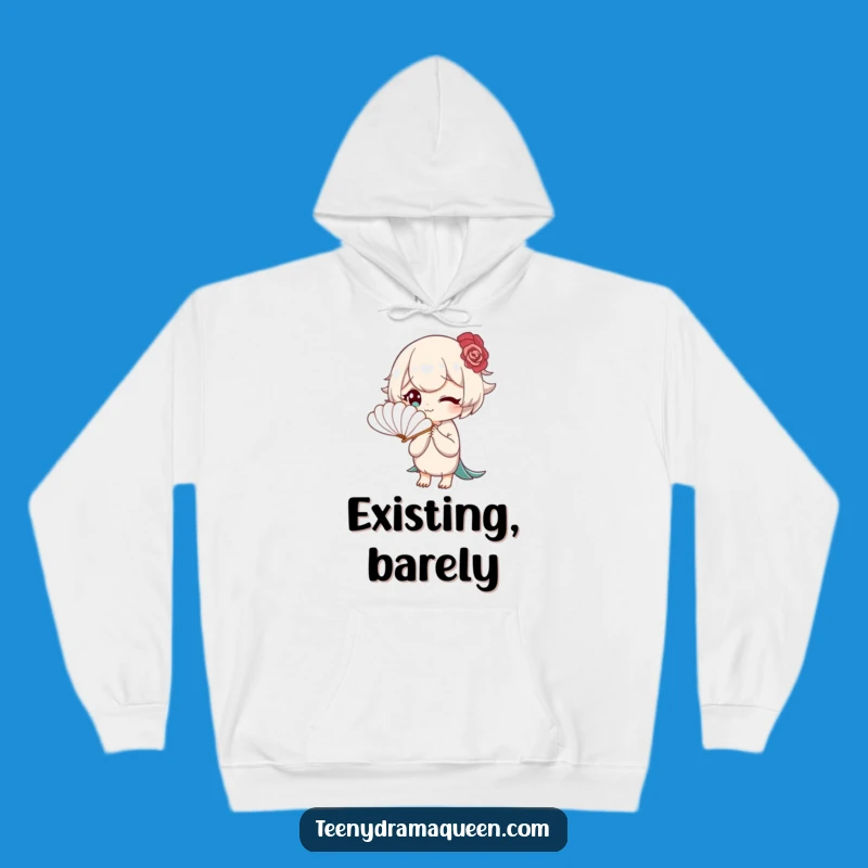 Funny Bored Elegance Hoodie: Cozy Fanning Character, Ultimate Comfort Funny Gift