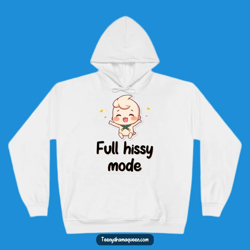 Funny Tiny Hissy Fit Hoodie - Cozy Character Gift for Moody Days!