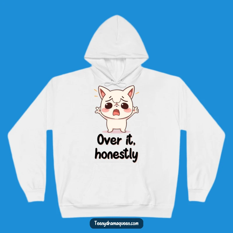 Funny Exasperated Kawaii Character Hoodie - Cozy Gift for Ultimate Frustration