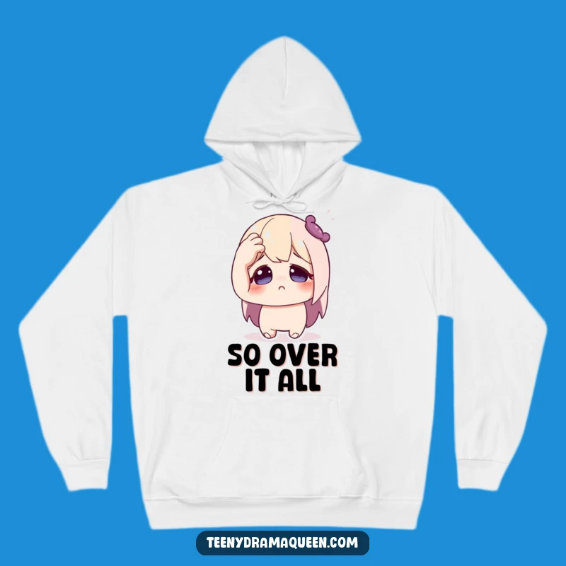 Funny Fainting Character Hoodie - Cozy Up with Dramatic Flair