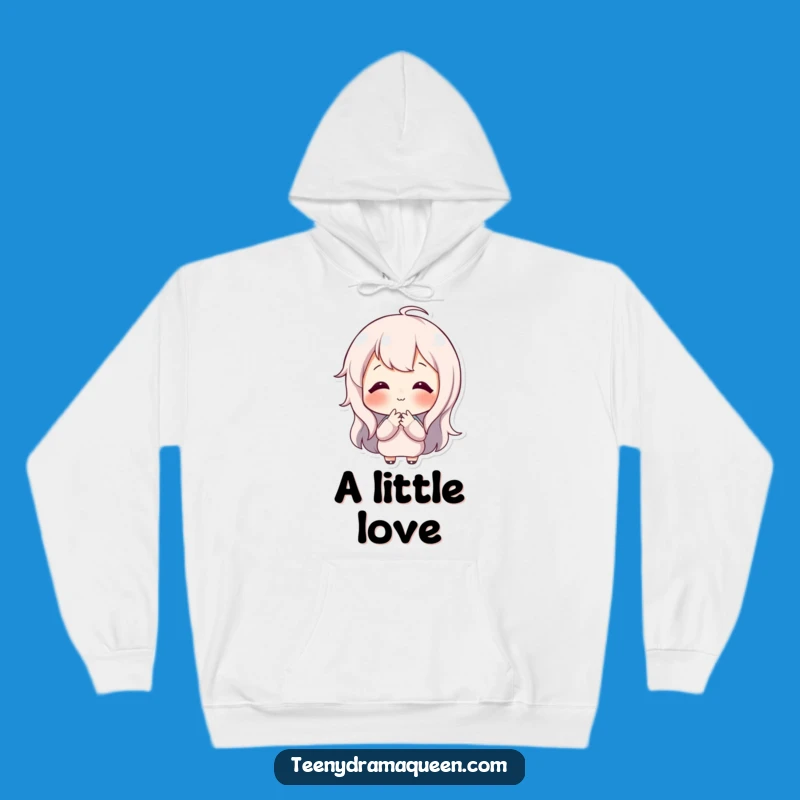 Funny Happy Character Hoodie: Stay Cozy With a Sweet Kissing Pose Design