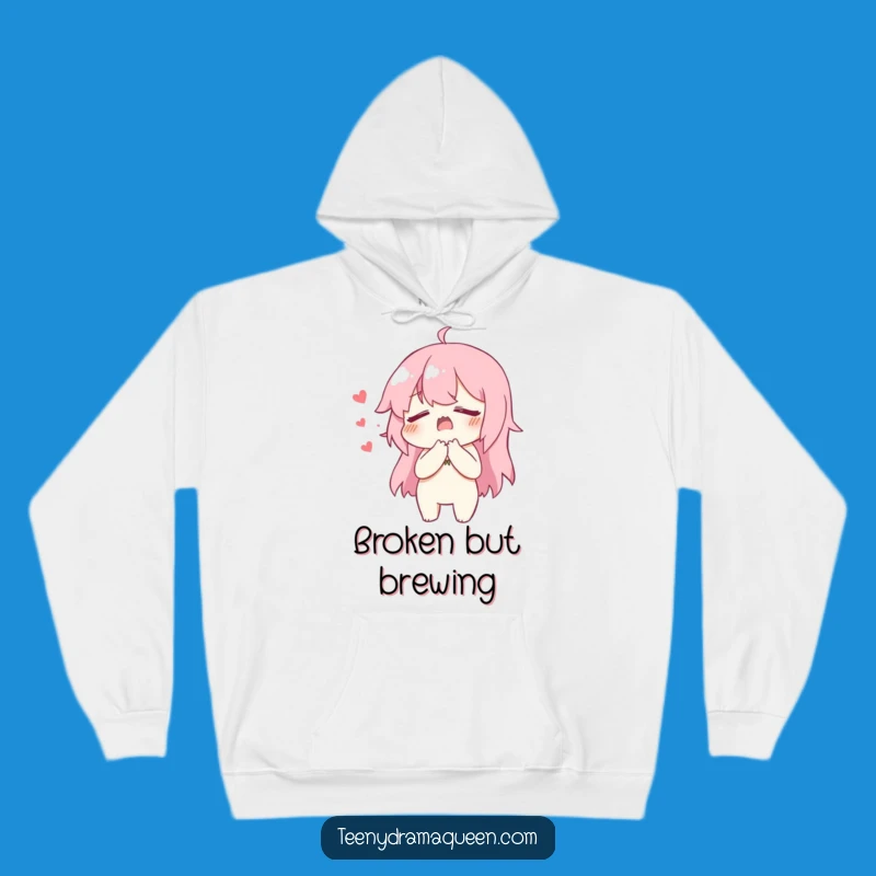 Funny Heartbreak Character Hoodie: Cozy Fake Tears Sweatshirt, Perfect Funny Gift