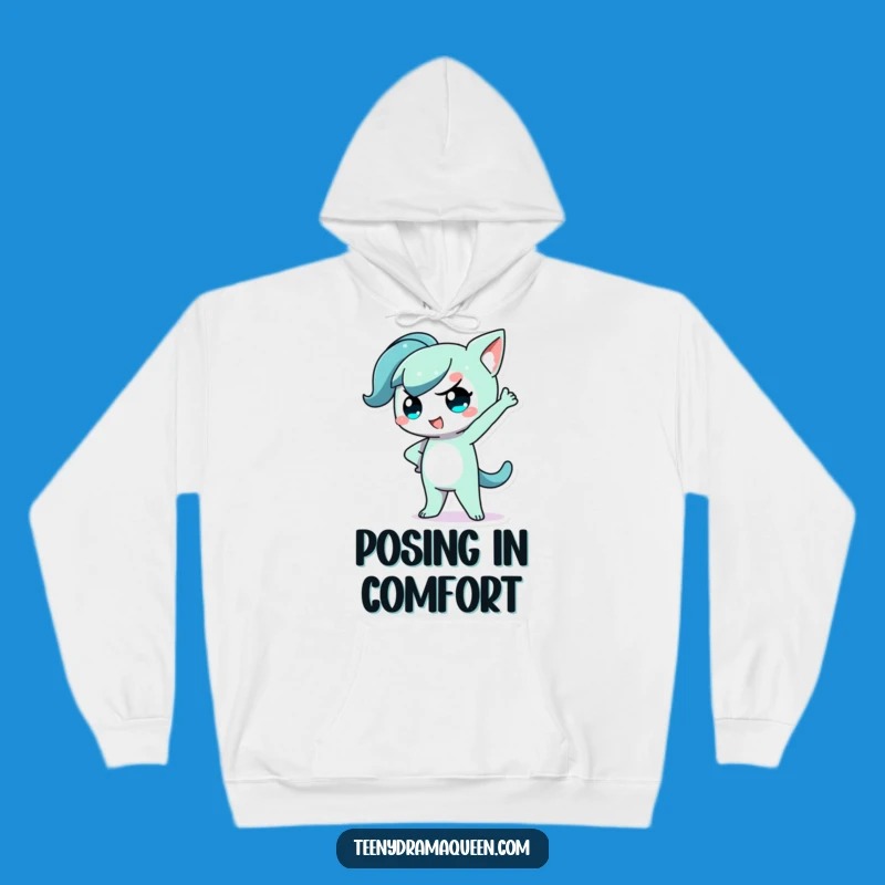 Funny Kawaii Dramatic Pose Hoodie: Sassy Comfort Gift