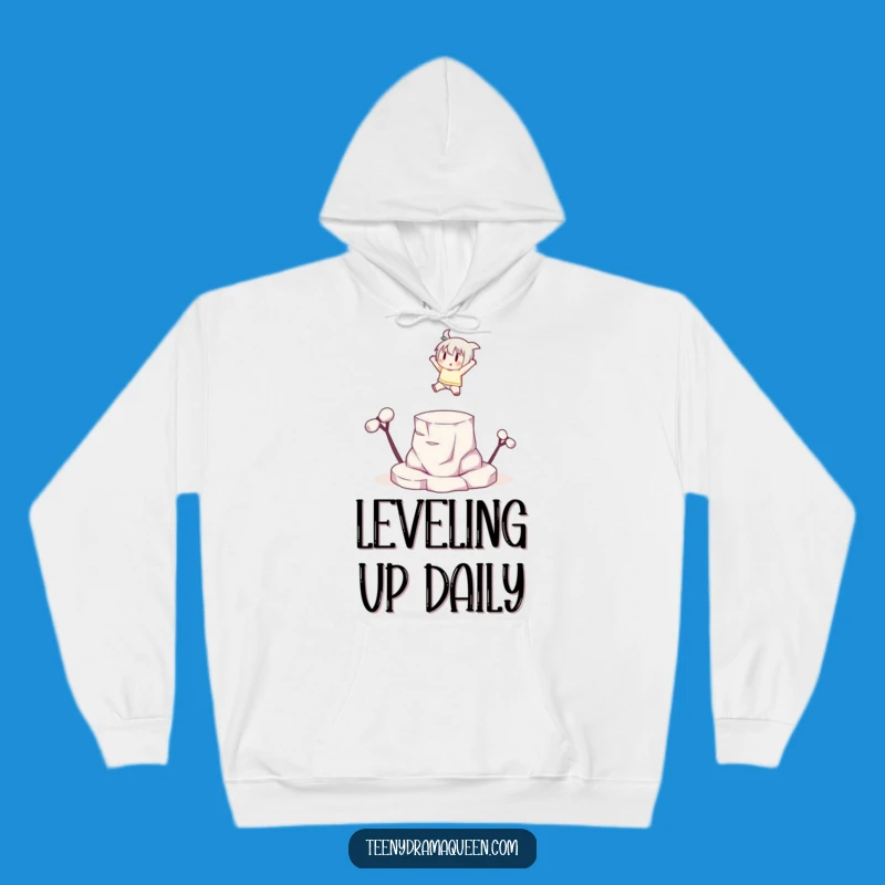 Funny Leaping Character Hoodie, Stay Cozy and Accomplished