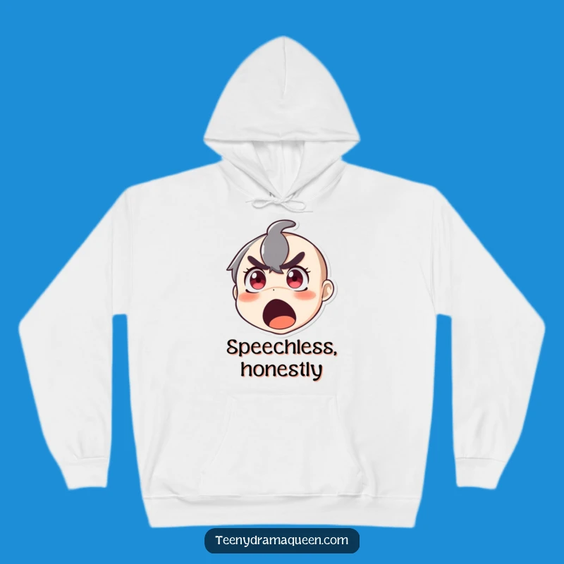 Funny Surprise Hoodie: Shocked Character - Cozy Funny Gift for Reactions