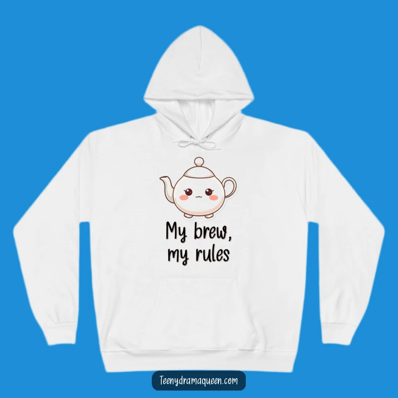 Funny Expressive Teapot Hoodie: Cozy Apparel for Warm, Humorous Moments