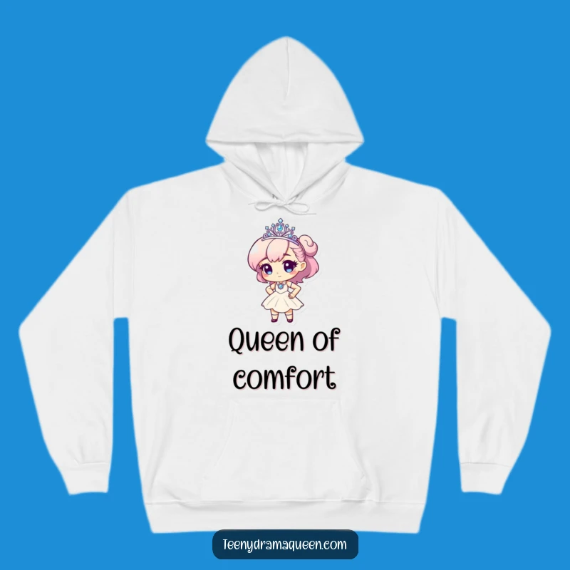 Funny Tiny Diva Tiara Hoodie - Cozy & Glamorous Character Sweatshirt