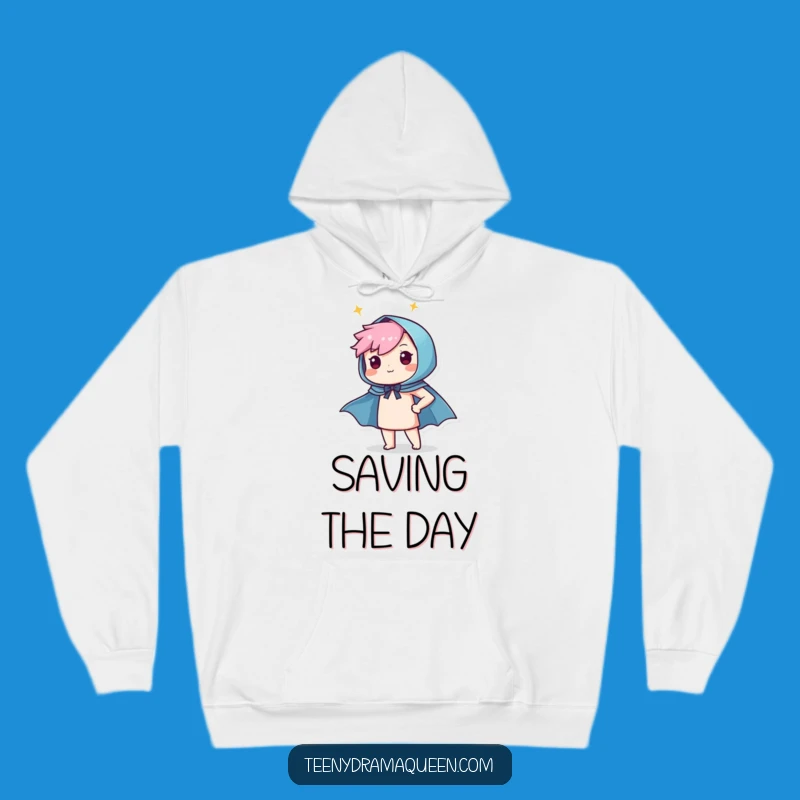 Funny Hero Character Hoodie - Cozy Up with Heroic Sparkle