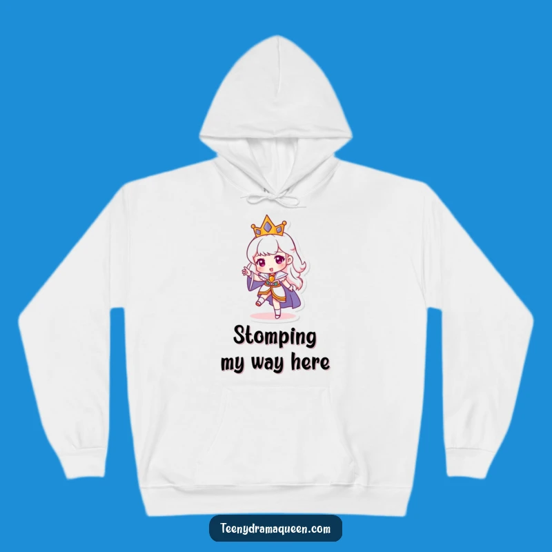 Funny Queen Stomping Foot Hoodie - Cozy & Hilarious Royal Comfort!