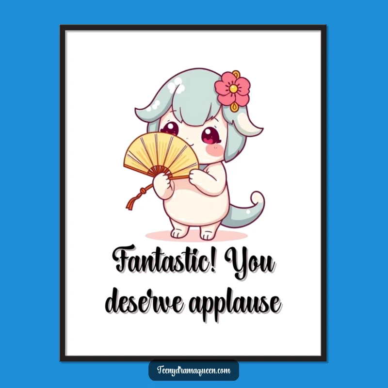 Funny Free Printable Wall Art: Fanning Character, Hilarious Downloadable Art for Home Decor