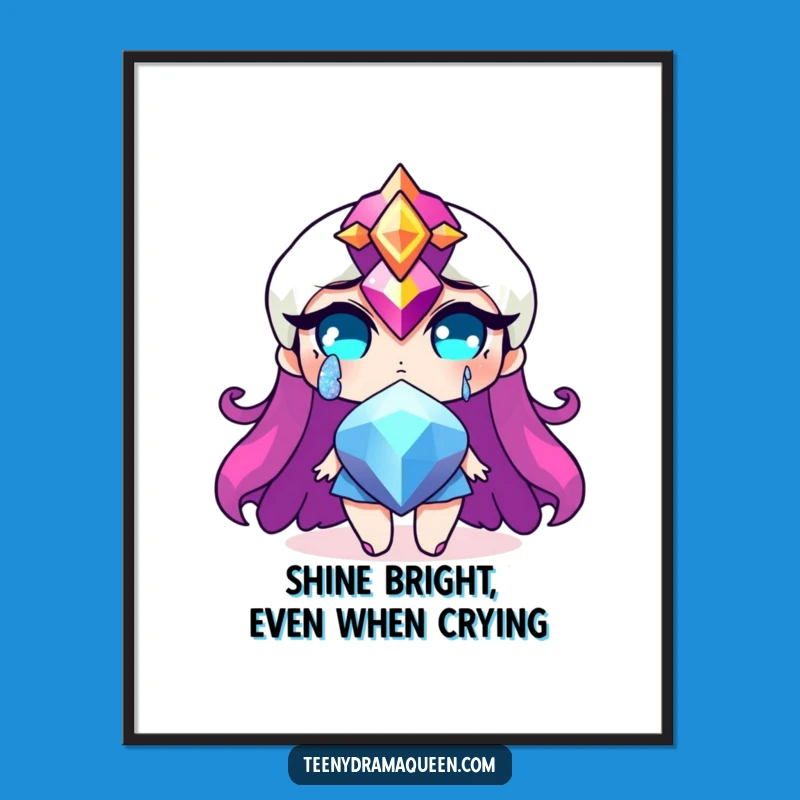 Free Printable Wall Art: Dramatic Jewel Tear Decor