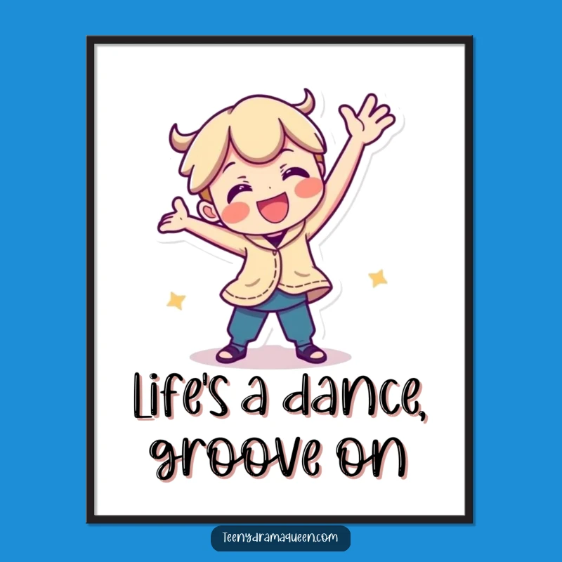 Free Printable Wall Art: Silly Dancer Character, Hilarious Downloadable Home Decor