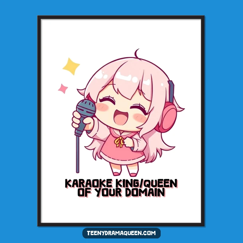 Funny Free Printable Wall Art: Singing Character, Downloadable Art for a Laugh