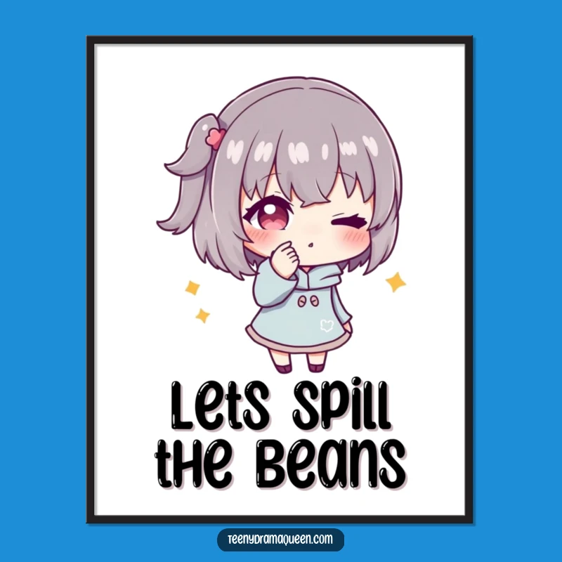 Free Printable Wall Art: Funny Winking Character, Playful Downloadable Art for Secret Keepers