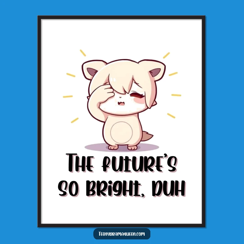 Free Printable Wall Art: Dramatic Character Spotlight Pose, Hilarious Digital Download!