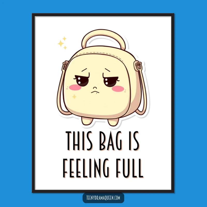 Free Printable Wall Art: Discontented Handbag, Funny Downloadable Decor for Stylish Spaces