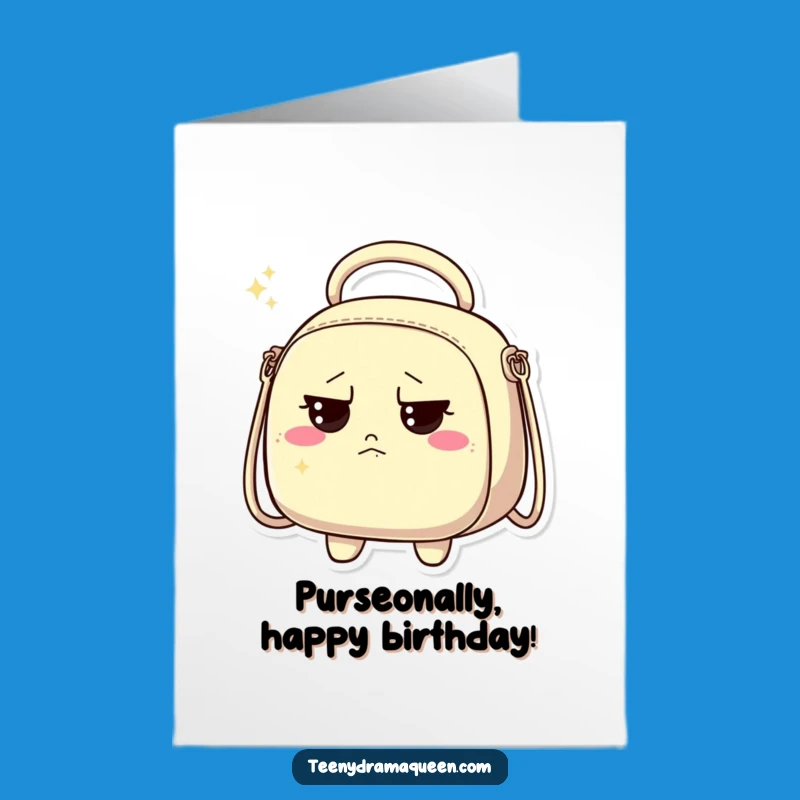 Free Printable Birthday Card: Grumpy Handbag, Funny Downloadable for Sassy Celebrations