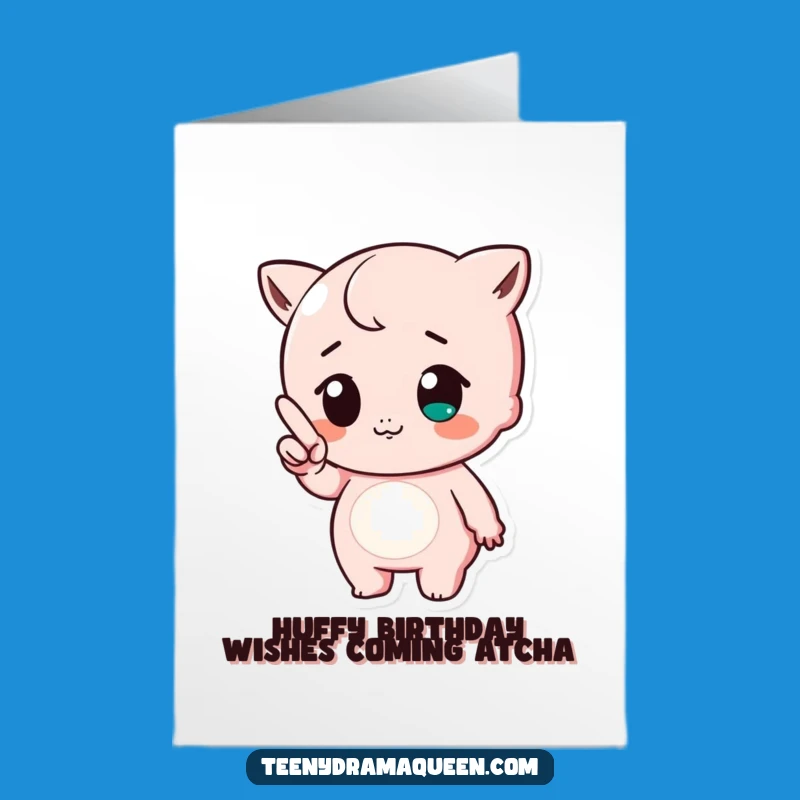 Free Printable Funny Birthday Card: Grumpy Finger Point, Annoyed Downloadable Gift