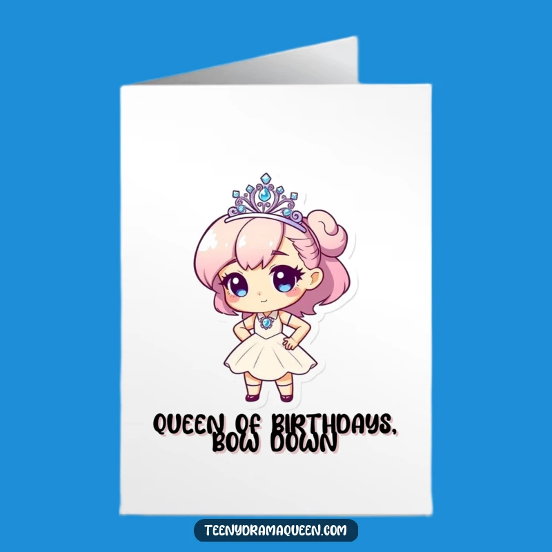 Glam Tiara Birthday Card - Free Printable Downloadable Diva Fun