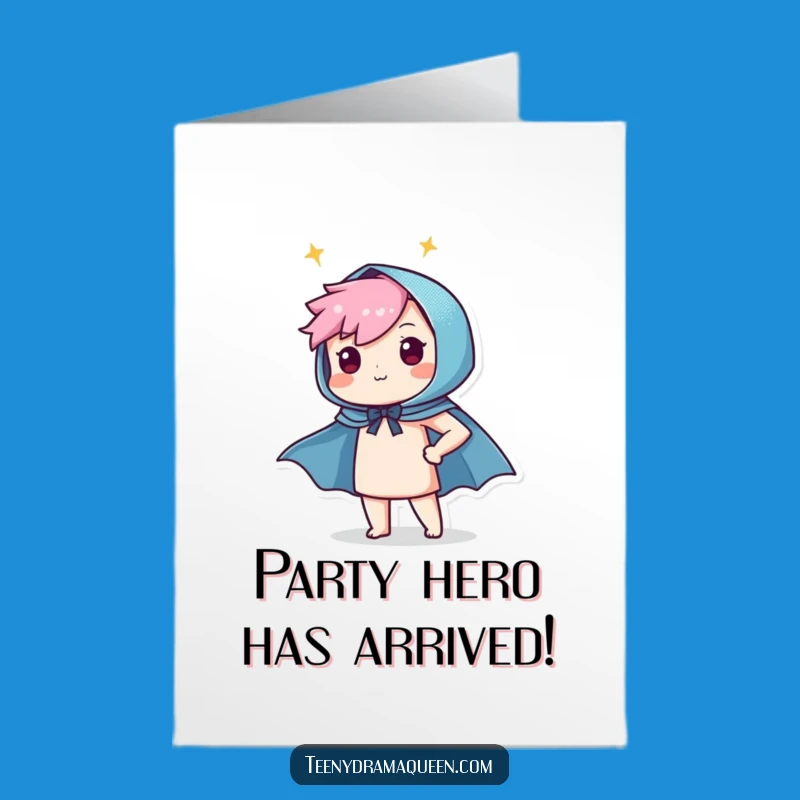 Free Printable Superhero Cape Birthday Card - Proud Character DIY Downloadable Gift