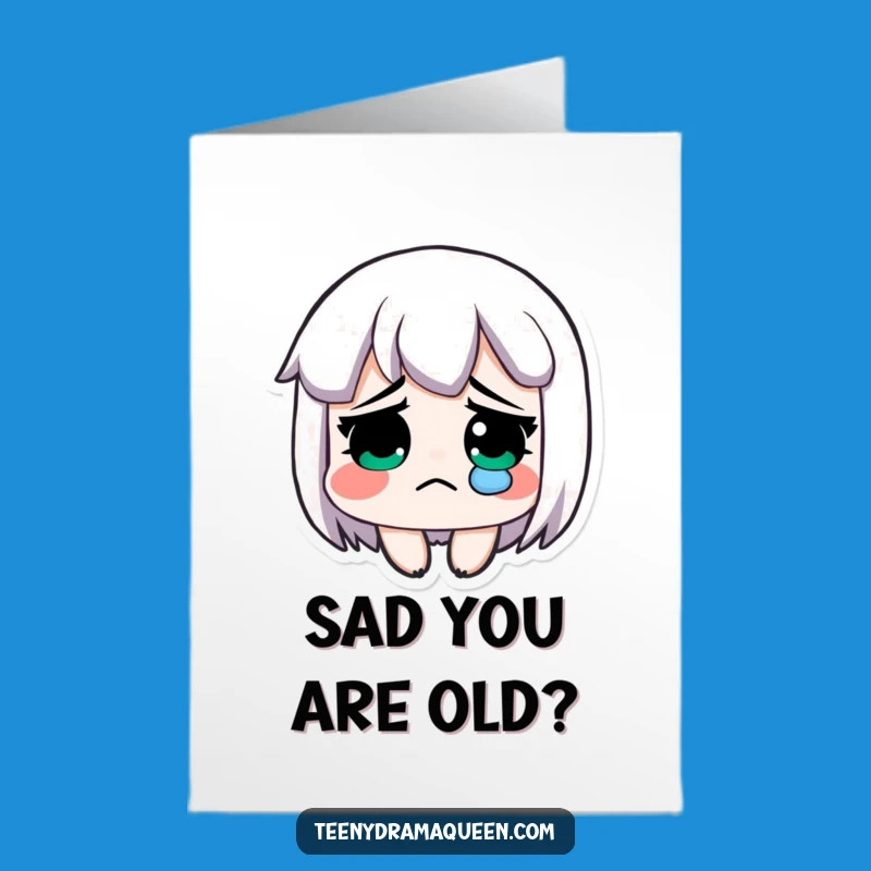 Free Printable Birthday Card: Sad Clown Character, Happy Tears Gift!