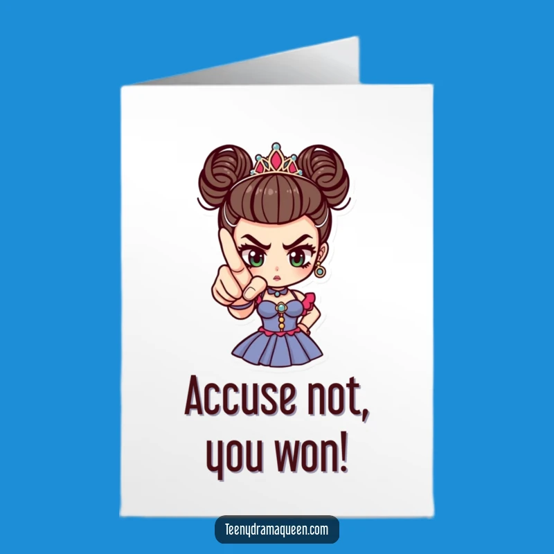 Free Printable Congrats Card: Drama Queen Accusing, Fun Downloadable Gift for Big News
