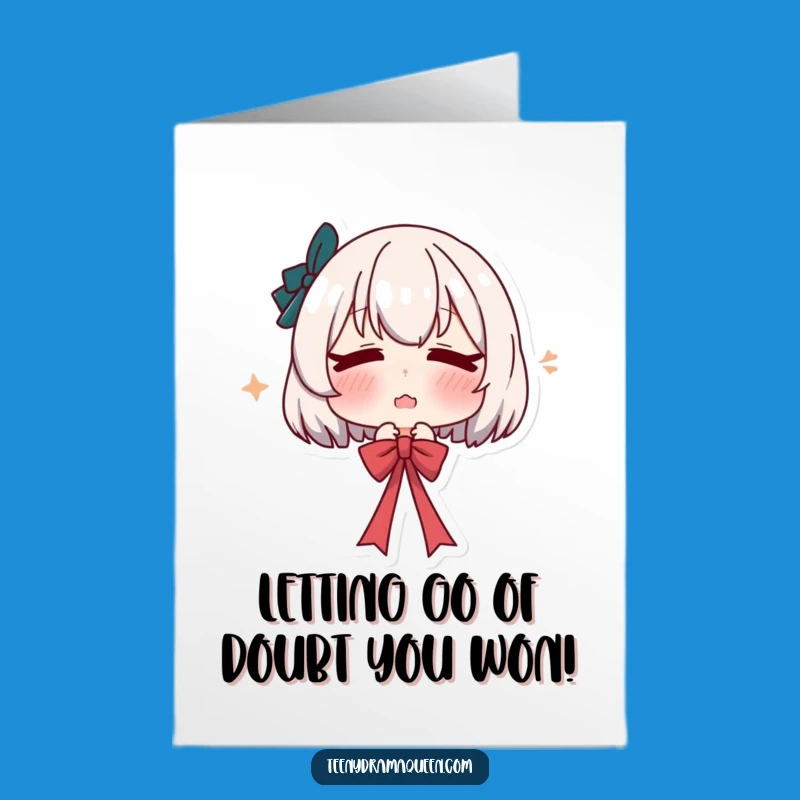 Free Printable Congrats Card: Dramatic Sigh Character Captures Relatable Success Humor!