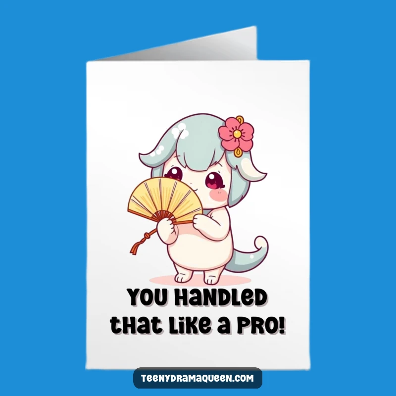 Free Printable Congrats Card: Fanning Over Your Success, Funny Downloadable Gift for Friends